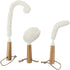 Lily's Home Decanter Cleaning Brush Set, 3 Brushes with Bamboo Handles for Hard to Reach Glassware