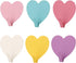 6 Pack Heart Shaped Decorative Wall Hooks, Stainless Steel Strong Adhesive Hooks for Home Kitchen Bathroom