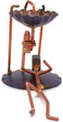 Handmade Metal Figurine Plumber, Unique Desk Accessories and Office Decor, Recycled Metal Sculptures Made in The USA