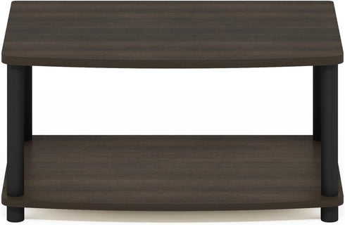 2-Tier 32 inch, 15.8 23.8 11, Furinno TURN-N-TUBE TV Riser Stand, Small Elevated No Tools TV Stand, TV Console for TV