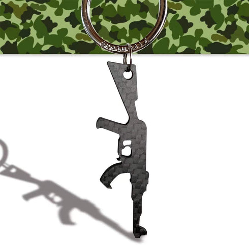 Carbon Fiber Bottle Opener - 2 Pack Ultralight Keychain Openers for Outdoor Campaign, Best Gift for Men