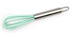 Mini Whisks 4Pcs, 6 Inch Silica Gel Stainless Steel Whisk for Kitchen Cooking, Baking Use (Purple, Yellow, Cyan, Blue)