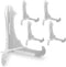 Clear Plastic Easels, 6" High with Locking Bar, Pack of 5