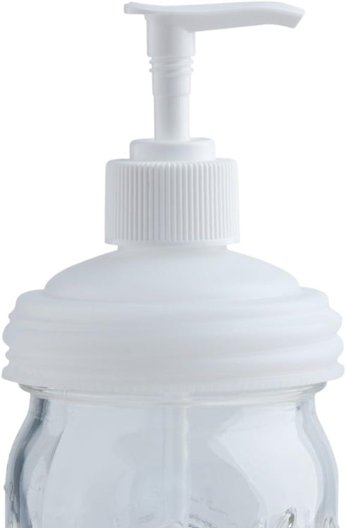 reCAP Mason Jar Pump Lid Soap and Condiment Dispenser | Regular Mouth | Natural | Made in The USA | Leak-proof
