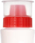 MXY 380ml Japanese Squeeze Bottle with Dust Lid, Creative 5 Hole Design for Salad, Vinegar, Ketchup, Honey, Oil (Red)