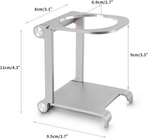 CAFEMASY Pour Over Coffee Dripper Stand, Foldable Aluminum Coffee Dripper Station for Portable Espresso