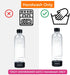 1L 2-Pack 2 Pack, Simpli Soda Carbonating Bottles, Reusable PET Sparkling Water Bottles Compatible with BLU, Philips