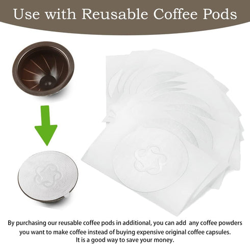 50pcs Aluminum Foils Lids Seals for Vertuo Pods, Compatible with Vertuoline Pods 57mm