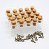 CTKcom 50pcs Mini Tiny Clear Glass Jars, 0.5ml with Cork Stoppers and Eye Screws for Crafts