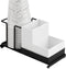 Coffee Station Organizer for Countertop, Black Disposable Cup Holder with 2 Compartment Storage Box