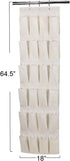 24 Packet Household Essentials Over The Door Shoe Storage Organizer, Natural Canvas
