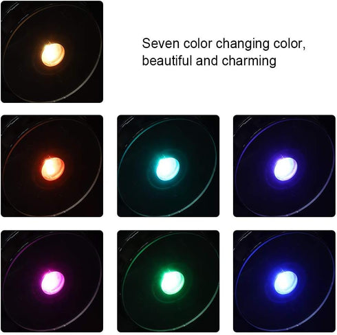 Semme Lighted Pedestal Display Base with Seven Color Changing Lights for Crystals and Figurines