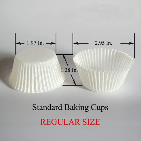 Natural White Coffee Brown Cupcake Liners Standard Greaseproof Paper Baking Cups, 150-Count by Huaswan