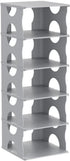 6-Tier Shoe Rack, Stackable Storage Organizer for Bedroom Entry, Adjustable Rack, Shoe Slots Shelf, Easy Tower Rack