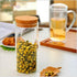 2Pcs 300ml/10oz Clear Glass Bottles with Cork Stopper - Empty Refillable Storage Container for Dry Food Goods