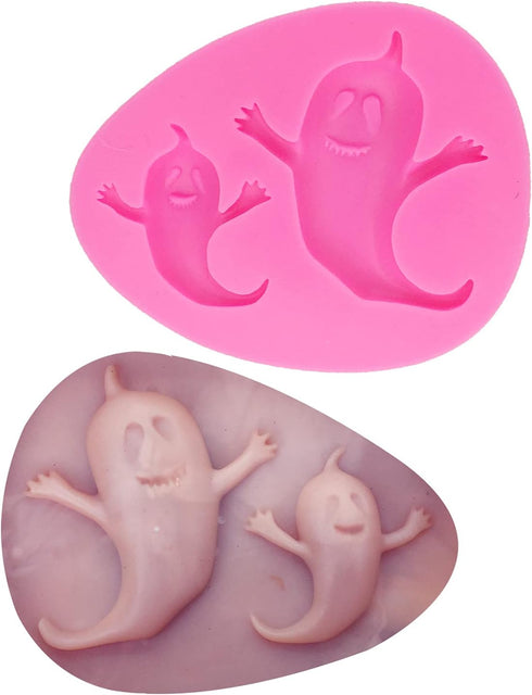 Ghost Shape Silicone Molds for Halloween - Cake Decorating Tools for DIY Chocolate, Candy, and Fondant Baking