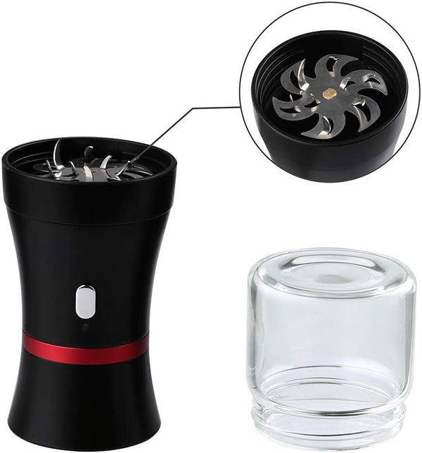 AiTURE Upgraded Mini Electric Grinder Spice Smart Herb 1100 mAh with 50ml Jar,Easy