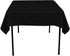 GFCC 54 x 54-Inch Black Rectangular Polyester Tablecloth for Wedding Party Decorations, Square Table Cloth Cover