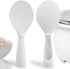 2 Pcs Non-stick Rice Paddle - Standing Rice Serving Spoon, Heat Resistant Kitchen Tools, Cute Cooking Spoons (White)