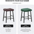 Pack 4 Deisy Dee Velvet Rectangle Vanity Stool Covers, Small Footstool Ottoman Covers of (Kelly)