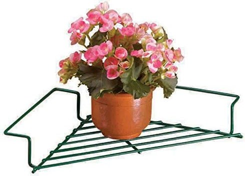 Fox Valley Traders Corner Plant Caddy Storage Shelf, Durable Coated Wire for
