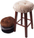 2 Pack 14 Inch Augld Bar Stool Cushions with Elastic Band Stool Cover Black