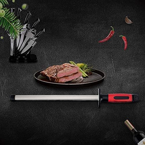 Kota Japan 12 in. Diamond/Ceramic Dual-use Professional Knife Sharpener Rod for Kitchen, Home or Hunting
