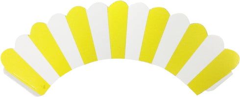 AllyDrew Standard Size Striped Cupcake Wrappers, Set of 20, Yellow