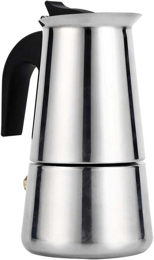 Yosoo Coffee Maker Pot, 100ml/200ml/300ml/450ml Stainless Steel Pot Espresso Coffee Maker for Home Office Use,