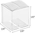 Lucky Monet 50 Pack Clear Gift Boxes 2" x 2" x 2", Transparent PVC Packing Box for Wedding, Birthday, Jewelry