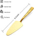 Gold Cake Pie Server Set of 3, 9.3-inch Stainless Steel Pastry Server with Fashion Patterns, Dishwasher Safe