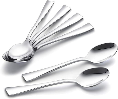 6-Piece Mini Espresso Spoons, 5.1-Inch Stainless Steel Coffee Spoons for Dessert and Ice Cream