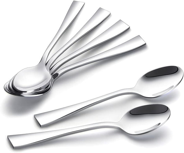 6-Piece Mini Espresso Spoons, 5.1-Inch Stainless Steel Coffee Spoons for Dessert and Ice Cream