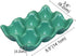 Ceramic Egg Holder Egg Tray Porcelain Fresh Egg Holder for Fridge Countertop Kitchen Storage Half Dozen 6 Cups by Bealuffe