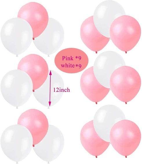Birthday Decoration Set - Baby Party Crown, 2 st Birthday Party Hat, Princess Tiara, Cake Topper, Star Banner, Pink