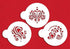 Designer Stencils Amore Cookie Stencil Set, Beige/Semi-Transparent