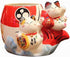 EatingBiting Fortune Japanese Lucky Beckoning Cats Maneki Neko Flower Pot Vase Pen Holder, Ceramic Pencil Holder