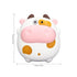 Electric Mini Night Light Heater, USB Rechargeable Fast Heating Cartoon Cow (White)