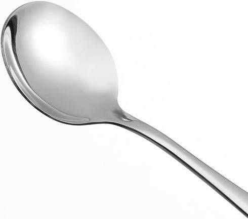 Eslite Large Soup Spoons, 12-Piece Stainless Steel Bouillion Spoons, 7.7 Inches
