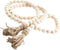 PINSUKO Natural Wood Bead Garland Set with Tassels, Farmhouse Beads, 57 Inches