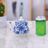 123Arts Ceramic Teapot, Blue and White Tea Pot for Home Office, 13 Oz