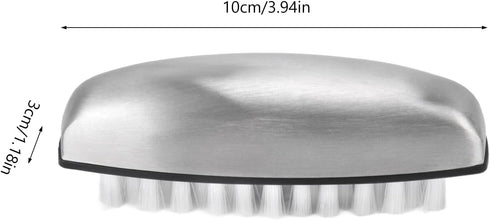 Ergonomic 304 Stainless Steel Cleaning Brush - Fruit & Vegetable Scrubber for Kitchen Hygiene