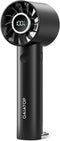 Gaiatop Portable Mini Fan, Handheld Personal Fan with LED Display, 3 Speeds, 2000mAh USB Rechargeable Battery