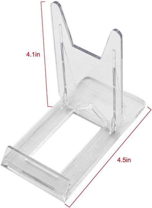 Artliving Two Part Adjustable Clear Acrylic Plastic Display Stand, Set of 6 Easels