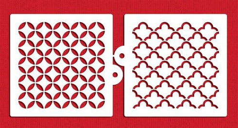 Designer Stencils Quilting Miniprint Cookie Stencil Set, Beige/Semi-Transparent
