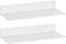 HNVNER White Adhesive Shower Caddy 30cm, Floating Bathroom Shelves for Wall 2