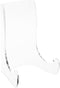 Plymor Clear Acrylic Flat Back Easel with Shallow Support Ledges, 7.5" H x 5.375" W x 4.25" D