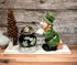 Green Leprechaun and Black Pot of Gold Tone Salt and Pepper Shakers
