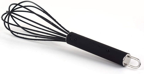 High Temperature Silicone Whisk, 10 inch Stirrer with Good Grip Design for Blending, Whisking, Beating, Cooking, Baking