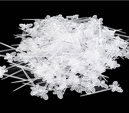 Comicfs 200 Pcs Plastic Cocktail Picks, 3.5" Fruit Toothpicks for Sandwich Appetizer, Party Supplies